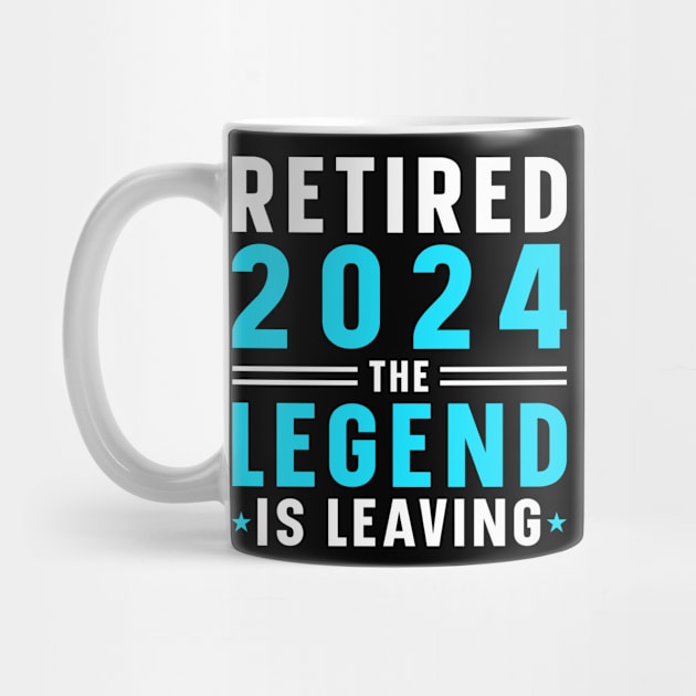 Retirement 2024 Dad Husband The Legend Has Retired by Humbas Fun Shirts